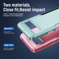 thumbnail image 2 of Jiahe Cover for Pixel 7A Case, Google Pixel 7A Case, Military Grade Drop Tested Heavy-Duty Rugged Shockproof Hybrid Protective Wireless Charging Case for Pixel 7A 6.1 inch, Green+Pink, 2 of 7