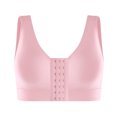 thumbnail image 4 of safuny Sports Everyday Bra for Women Front Open Buckle Breathable Wireless Holiday Push Up Ultra Light Lingerie Brassiere Underwear Comfort Daily Pink M, 4 of 4