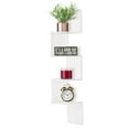thumbnail image 2 of Sorbus 5-Tier Floating Corner Wall Shelf, Zigzag Bookshelf, Space-Saving Storage, White, 2 of 6