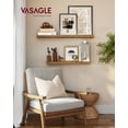 thumbnail image 2 of Wall Shelves VASAGLE Floating Rustic Brown Set of 2, 2 of 7