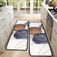 thumbnail image 4 of Kitchen Rugs Sets Of 2,Blue Boho Abstract and Plant Pattern Anti Fatigue Kitchen Mat Rugs Non Slip Washable,Decorative Kitchen Floor Mats for Kitchen,Sink,Laundry,17"x47"+17"x47", 4 of 5