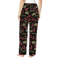 thumbnail image 3 of Daiia Red Chili Women's Sleep Pant with Pockets and Drawstring,Pajama Pants-Large, 3 of 9