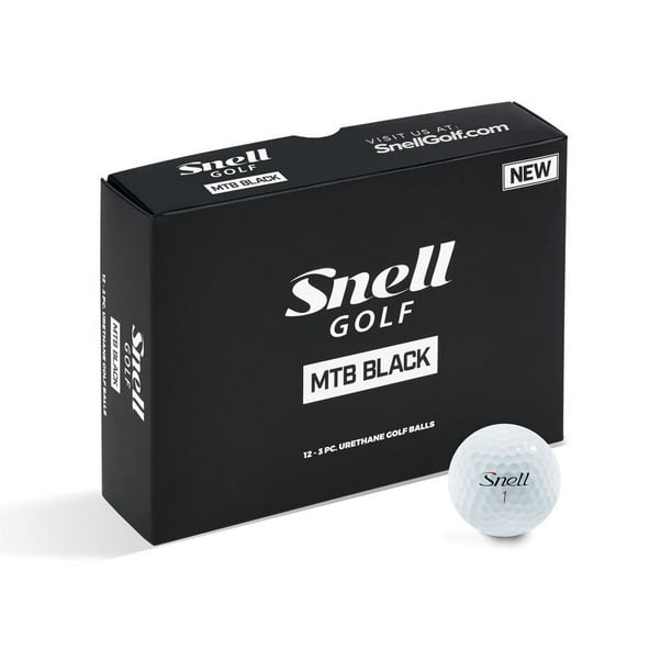 Snell Golf MTB Black Golf Balls, 12 Pack