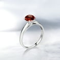 thumbnail image 4 of Gem Stone King 1.20 Ct Round Red Garnet 10K White Gold Ring (Size 6), 4 of 4