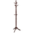 thumbnail image 1 of Patiojoy Free Standing Coat Rack Solid Wood Cat Tree w/9 Hooks & 2 Adjustable Height Brown, 1 of 5