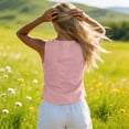 thumbnail image 4 of Stralyhd Fitted Office Blazer Linen Suit Vests for Women V Neck Sleeveless Button Up Business Casual Waistcoat Tops Pink M, 4 of 4
