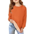 thumbnail image 2 of GiLiling Chandail Molletonné Doublé en Molleton pour Garçons et Filles, Chandail à Col Rond Chaud en Sherpa pour Enfants, Vêtements d'Automne et d'Hiver (Orange, 7-8 Ans), 2 of 7