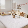 thumbnail image 5 of Janvonne 6x9 Red Fluffy Shag Area Rug, Ultra Soft Plush Fuzzy Shaggy Carpet for Living Room Bedroom, Non-Slip Floor Rug for Kids Girls Room Nursery, Cozy Indoor Home Decor, 5 of 8
