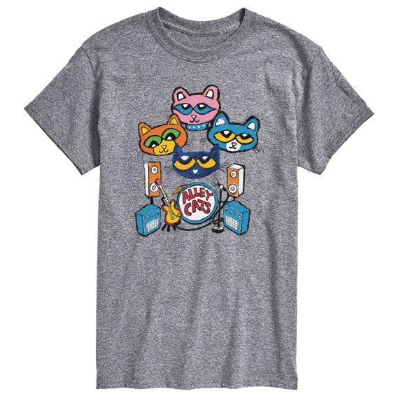 Pete The Cat - Alley Cats Heads - Men's Short Sleeve Graphic T-Shirt