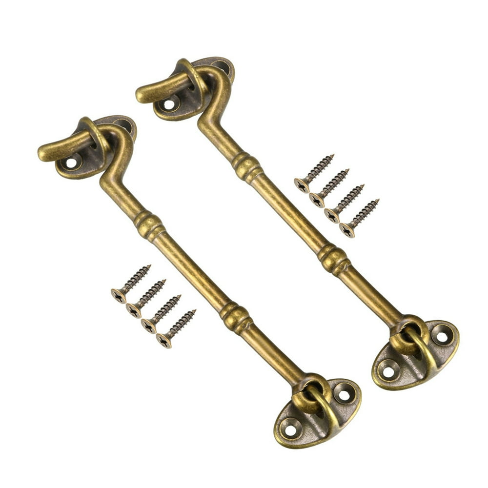 4.7" Cabin Hooks Eye Latch Door Gate Swivel Window Brass Hook with