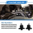 thumbnail image 2 of Unique Bargains 2 Pcs Front Upper Ball Joints for Buick Encore 2013-2022 Suspension Ball Joint Kit No.MS50563/BJ55095XL/95017034/95907943/95916024/95952907, 2 of 7