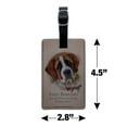 thumbnail image 5 of Saint Bernard Dog Breed Rectangle Leather Luggage Card Suitcase Carry-On ID Tag, 5 of 8