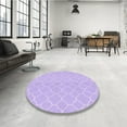 thumbnail image 4 of Ahgly Company Machine Washable Indoor Round Transitional Blossom Pink Area Rugs, 5' Round, 4 of 7