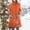 Orange, variant on RYDCOT Long Wool Pea Coats for Women Warm Trench Coats for Women Winter Casual Fashion Retro Printed Woolen Coat Jacket Long Overcoat Clearance