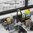 thumbnail image 3 of Soporte de esponja de cocina, escurridor, organizador de fregadero para almacenamiento de paño de cocina con gancho para colgar,BLANCO, 3 of 7