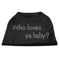 thumbnail image 6 of Pet Dog  Cat Shirt Rhinestone, "Who Loves Ya Baby?", 6 of 9