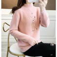 thumbnail image 3 of Nuevo suéter de cuello alto navideño con bordado de ciervo para mujer, jersey de cachemira sintética de visón, jersey cálido, elegante, para fiestas nocturnas y año nuevo, 3 of 5