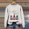 thumbnail image 5 of Wxolcjlv Womens Christmas Print Sweatshirt Crew Neck Cut Winter Streetwear Sweatshirts, 5 of 6