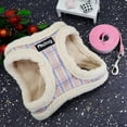 thumbnail image 5 of Pet Artist Winter Warm Fleece Lined Dog Harness and Walking Leash set Pet Cat Puppy Chest Vest for Chihuahua French Bulldog, 5 of 13
