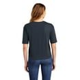thumbnail image 3 of District Adult Female Women Plain Elbow Sleeves T-Shirt New Navy X-Large, 3 of 4
