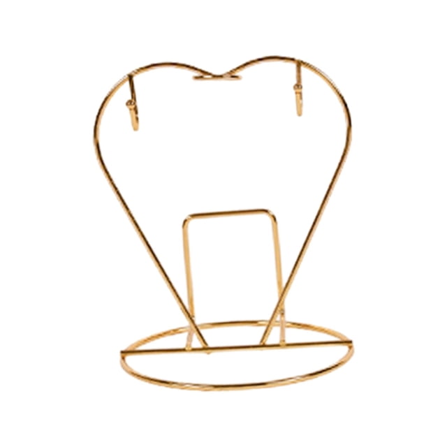 Escurridor de tazas de café, soporte de esquina para tazas de café, escurridor de tazas de metal para vidrio Capacidad para 2 tazas doradas.