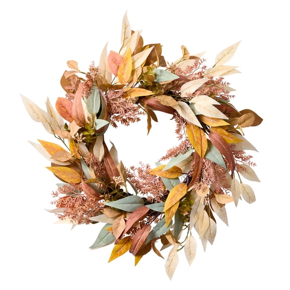Better Homes & Gardens Willow Eucalyptus Wreath for Indoor and Outdoor Decoration