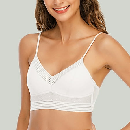 TUWABEII Lace U-Back Comfort Bralettes Underwear Feminine Halter Thin Cup Back Summer Invisible Wireless T-Shirt Bra