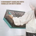thumbnail image 4 of Foldable Storage Box, Clear Plastic Storage Container with Front Opening and Wheels, Large Capacity Collapsible Organizer for Home, Dormitory, Closet, Under Bed Storage of Clothing and Blankets, 4 of 8