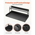 thumbnail image 5 of KFFKFF Laundry Room Organizer with Dual-Level Shelf, 54" x 27" Timber Constructed Washer-Dryer Surface with Non-Slip Cushions, Water-Repellent Laundry Appliance Overlay, Black, 5 of 9
