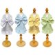 thumbnail image 3 of Falda elegante para mascotas Con lazo Para perros pequeños y medianos Vestido de princesa a rayas con tirantes amarillo-blanco (L) Rojo Verde, 3 of 5