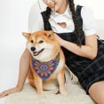 thumbnail image 2 of KLL Mandala Dog Bandanas,Triangle Reversible Pet Scarf for Small Medium Large and Extra Large Dogs-Medium, 2 of 4