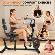 LNOW Recumbent Stationary Bike for Home with Arm Exerciser , Low-Impact Cardio & Physical Therapy for Seniors