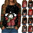 thumbnail image 2 of larppty Ugly Christmas Sweatshirt for Women Funny Xmas Print Sweatshirt Long Sleeve Fashion Holiday Pullover (Brown, 3XL), 2 of 9