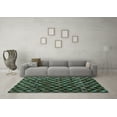 thumbnail image 3 of Ahgly Company Machine Washable Indoor Rectangle Abstract Turquoise Blue Modern Area Rugs, 2' x 4', 3 of 4