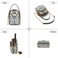 thumbnail image 3 of FORMRS Crossbody Bag for Women Quilted Travel Shoulder Cell Phone Purse with Chain Strap Handbag, Blue Floral, 3 of 7