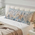 thumbnail image 4 of Blue Beige Coastal Body Pillow Covers 20"x60", Beach Starfish Summer Eucalyptus Vintage Soft Brushed Microfiber Breathable Throw Pillow Covers, Pillowcase with Zipper for Couch Sofa Bedroom, 4 of 9