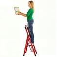 thumbnail image 6 of TidBay 3 Step Ladder, Portable Steel Folding Stool with Tool Platform, Wide Anti-Slip Pedal and Anti-Slip Feet for Household, Office, Iron Construction, 150kg Capacity Step Ladder, 6 of 7