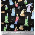 thumbnail image 2 of Soimoi Rayon Fabric King & Angel Watercolor Fabric Prints by Yard 42 Inch Wide, 2 of 3