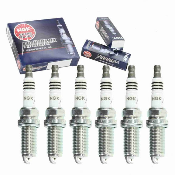 6 pc NGK Iridium IX Spark Plugs compatible with BMW 525i 3.0L L6 2006-2007