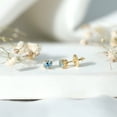 thumbnail image 4 of Rosec Jewels Natural Aquamarine Earrings for Women - March Birthstone Earrings - AAA Quality - Ready to Gift for Birthday, 10K Yellow Gold, 4 of 9
