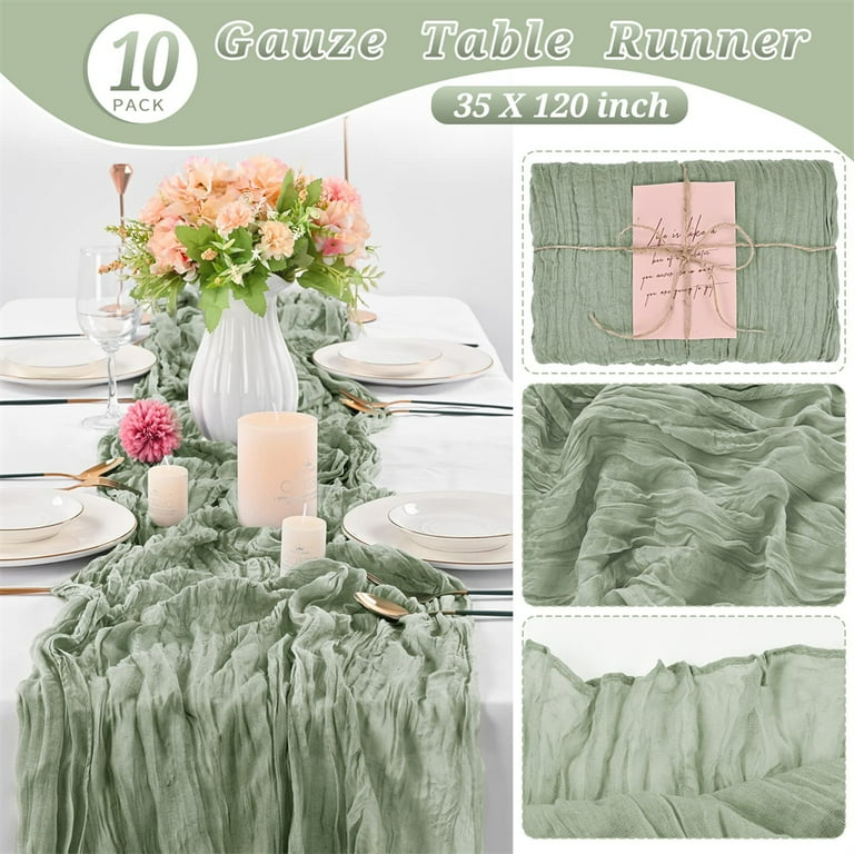 Cheesecloth Gauze Linen Napkin 20x20 (5pc/pk) - Sage Green– CV Linens