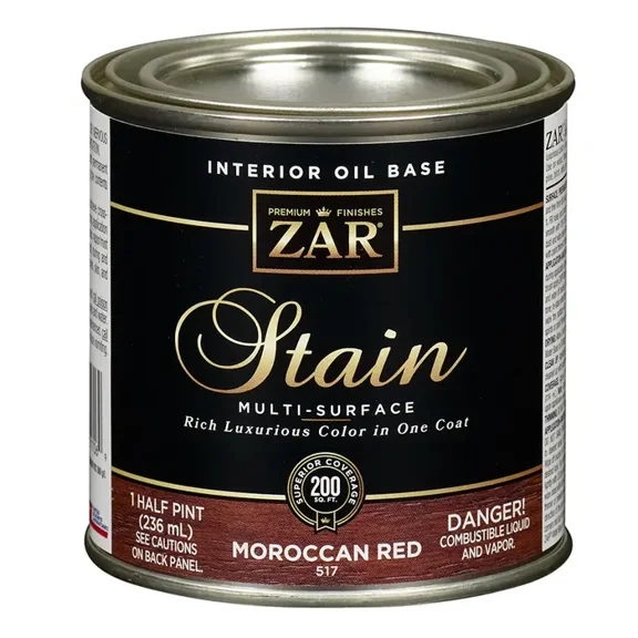 2-Pack of 1/2 pt UGL 51706 Moroccan Red Zar Interior Oil-Based Wood Stain