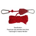 thumbnail image 2 of Tensores de exterior de 5 m y 4 mm, ajustables y reflectantes, para camping y senderismo (rojos), 2 of 6