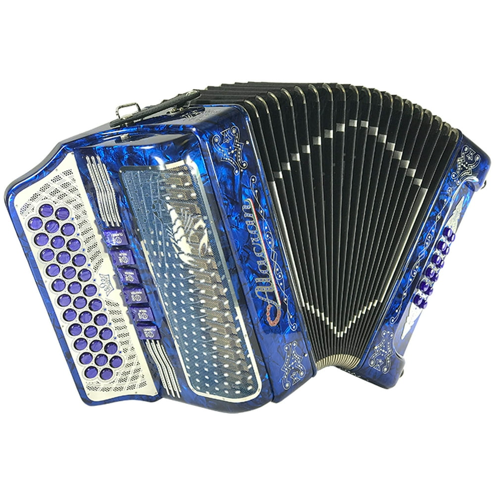 Alacran 34 Button 12 Bass Tow Tone Button Accordion FBE With Straps And