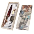 thumbnail image 3 of Traje de escrituraJuego de bolígrafos de plumas Juego de tinta de escritura vintage Caja de regalo creada magistralmente Jadeshay  A, 3 of 8
