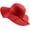 Red, variant on Women's Foldable Wide Brim Felt Bowler Fedora Floopy Hat