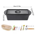 thumbnail image 2 of Qiyester Bread Pans Set Cast Iron Loaf Mold with Lid Handles Lame Scoring Tool Lame Kit for Sourdough Homemade Baking Bread, 2 of 10
