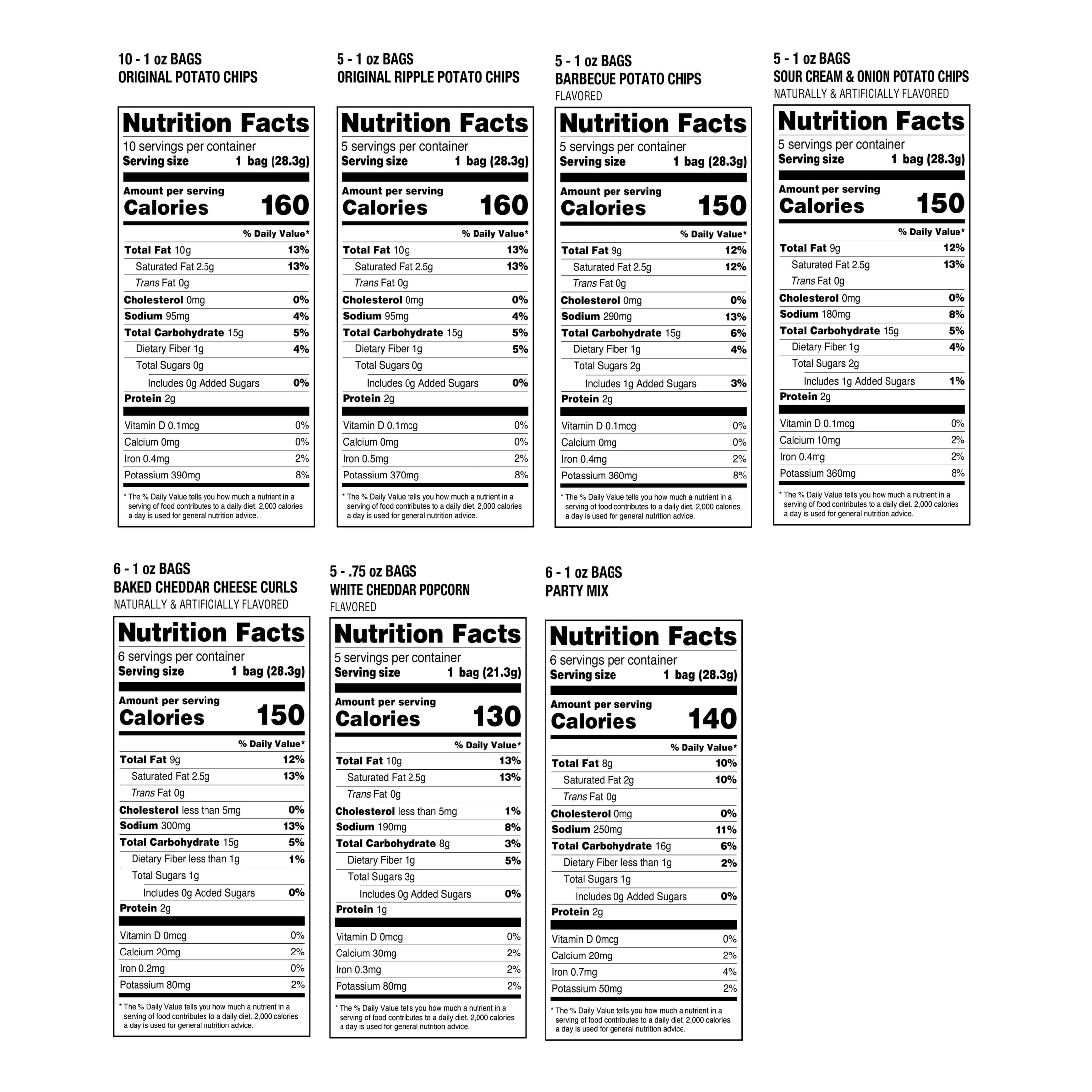 (2 pack) Utz Snack Variety Pack, 1 oz. - Pack of 42