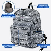 J World Oz 17 Day Backpack for School and Travel, Tribal
