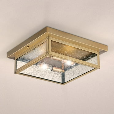 Luxury Modern Farmhouse Ceiling Light, Antique Brass, UQL5163